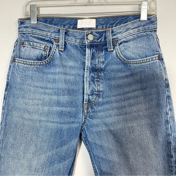 Boyish Tommy Jeans High Rise Straight Greed Wash Cotton Button Fly 26 Raw Hem - Picture 9 of 16